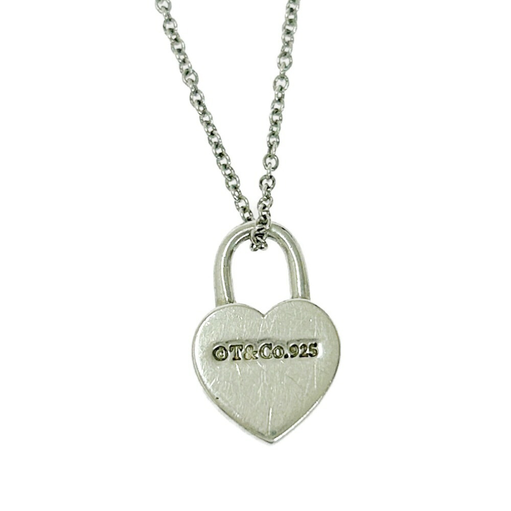 TIFFANY Co Silver to Heart Lock Necklace